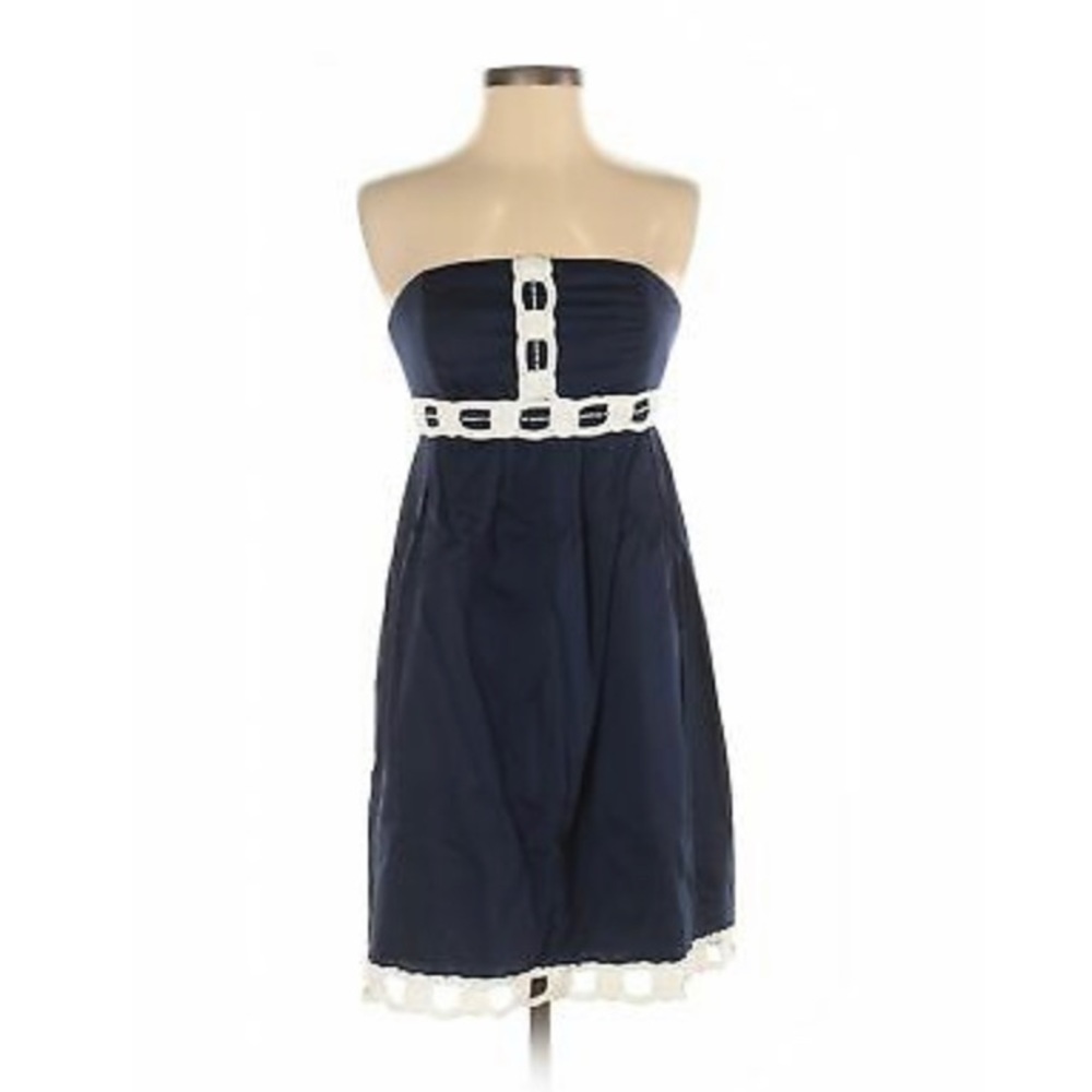 Navy, strapless, Lily Pulitzer dress